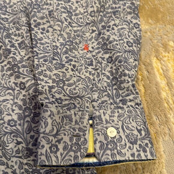 robert graham long sleeve shirt 3XLB flower print all over in EUC flip cuffs - Picture 5 of 12